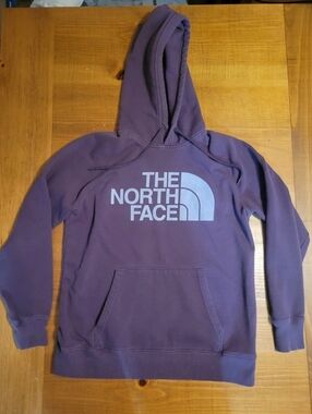The North Face Purple Pullover Hooded Logo Sweatshirt Hoodie Womens Size S